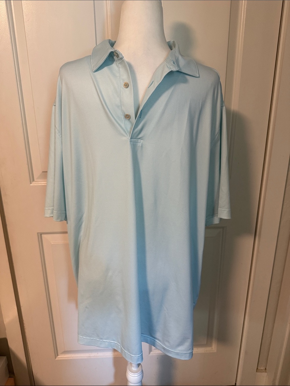 Peter Millar Light Blue Short Sleeve Polo